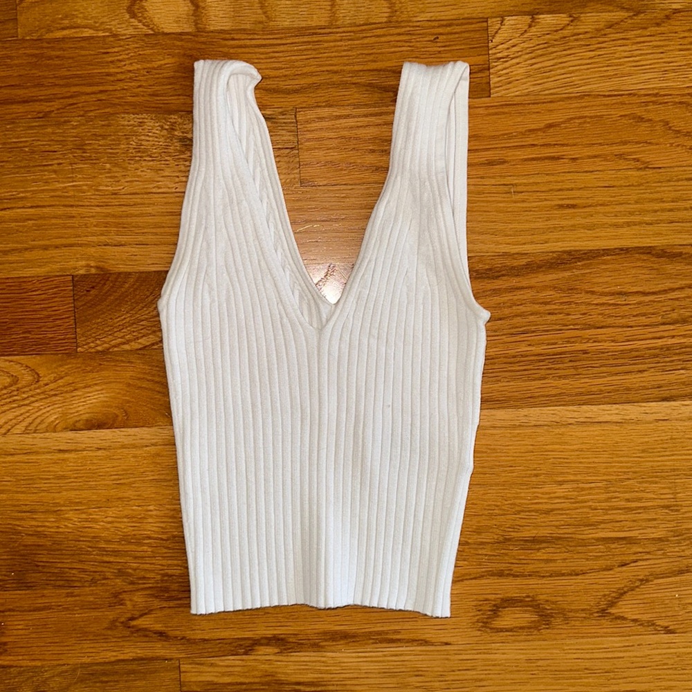 Madewell XS White Knit Tank Top
